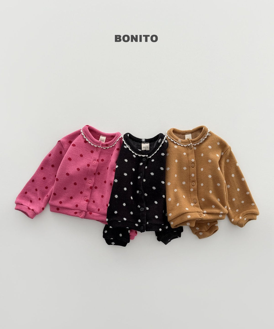 [BONITO] Dot lace cardigan