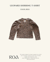 [ROA] Leopard shirring tee