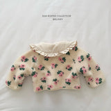[Melikey] Flower boa jacket