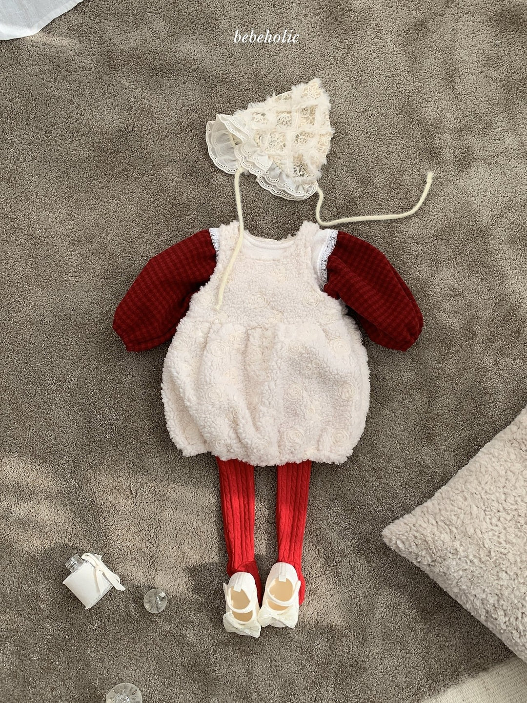 [bebeholic] Balloon rose one-piece