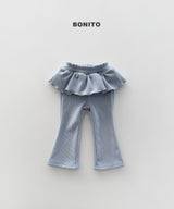 [BONITO] Velvet frill flare pants