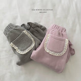 [Melikey] Pocket lace jogger pants