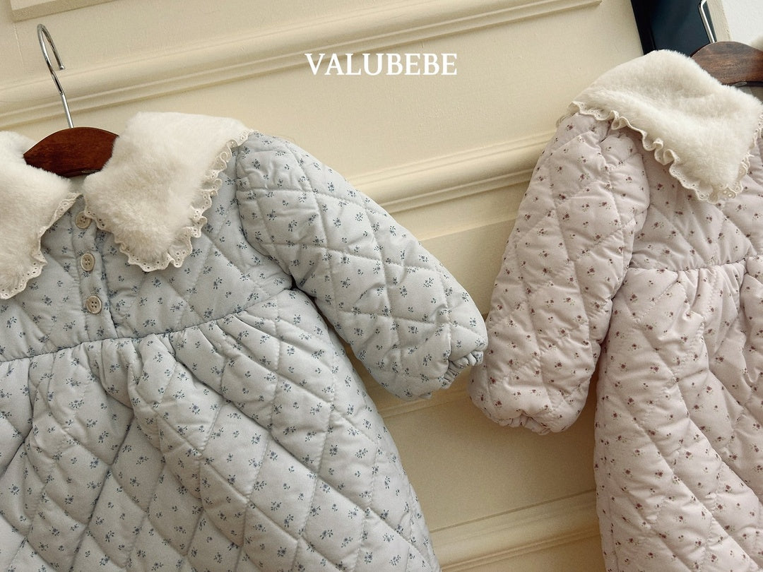 [valubebe] Sherbet flower padding suit