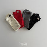 [ELLY MOLLY] Dot rib socks