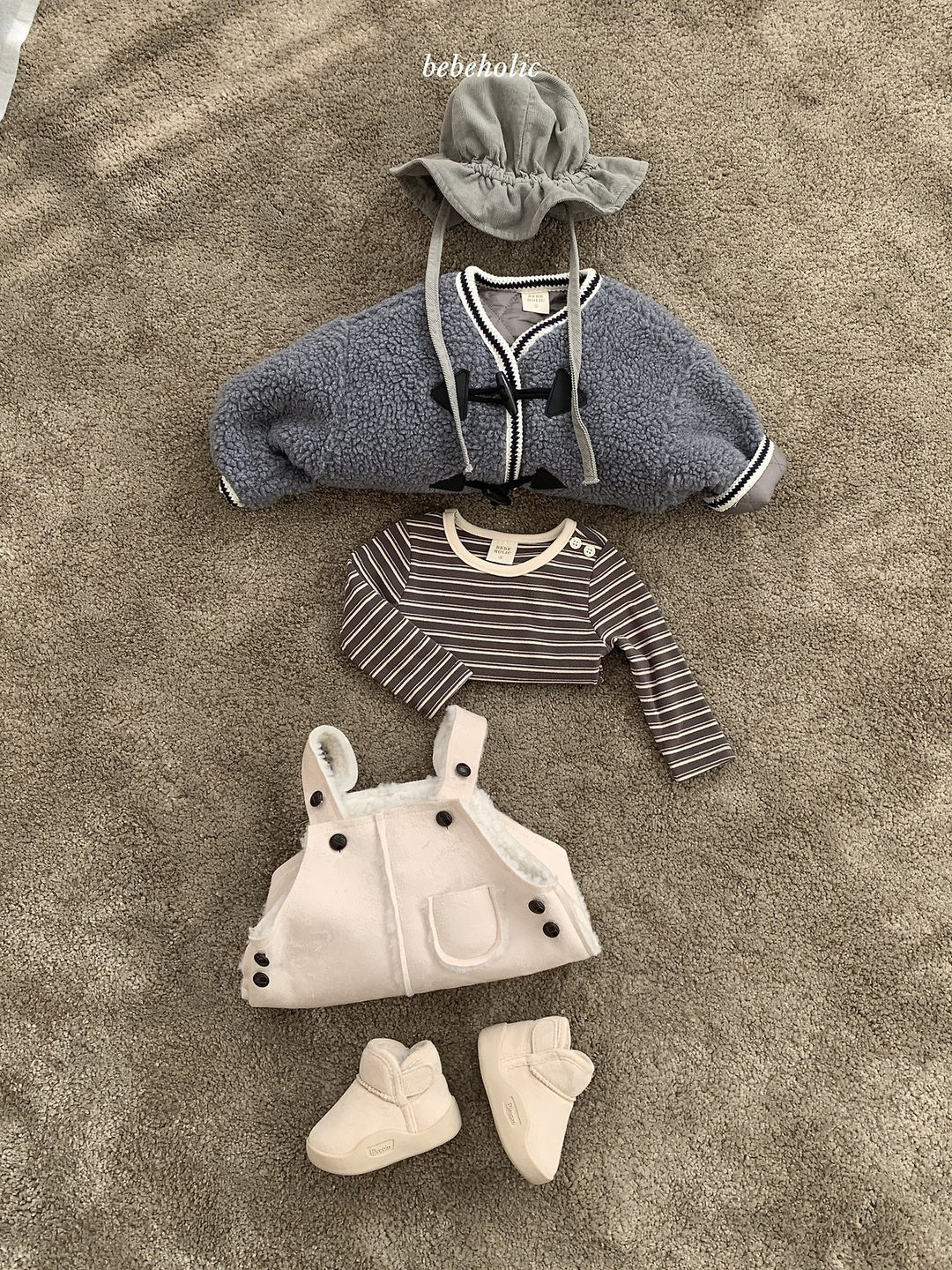 [bebeholic] Moose suspender rompers