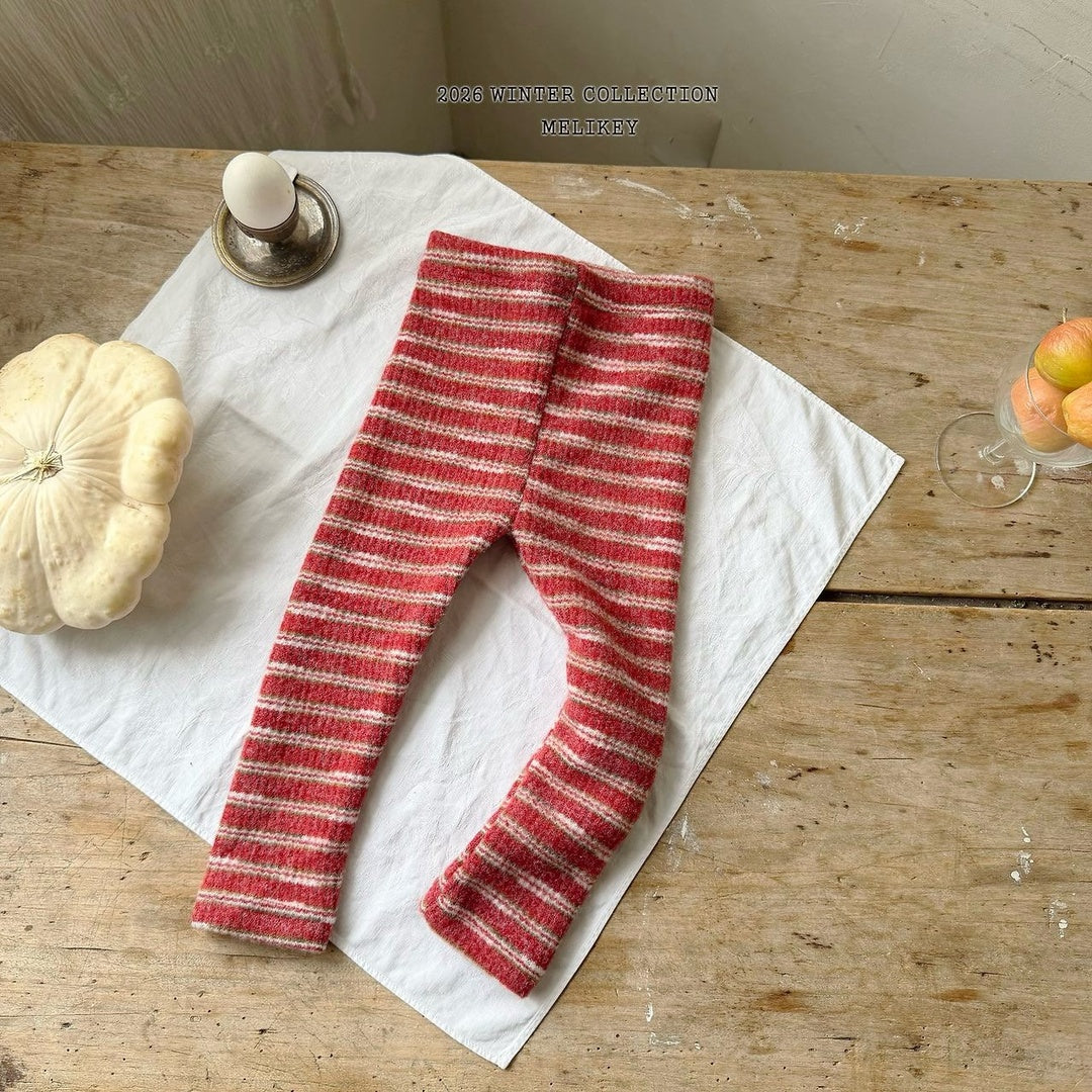[Melikey] Rudolf stripe leggings