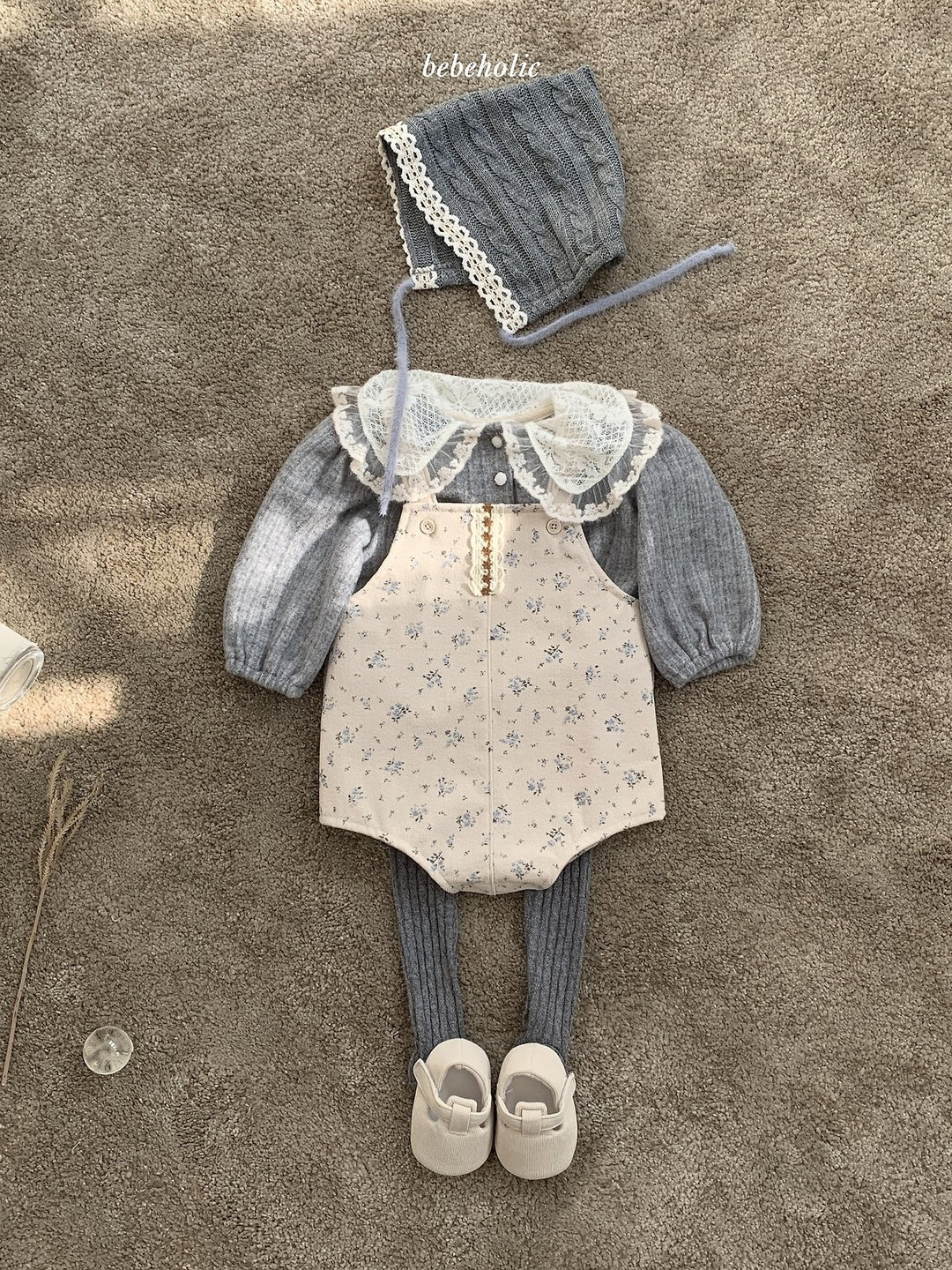 [bebeholic] Tiny rabbit suspender rompers