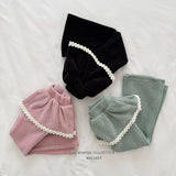 [Melikey] Frill velvet flare pants