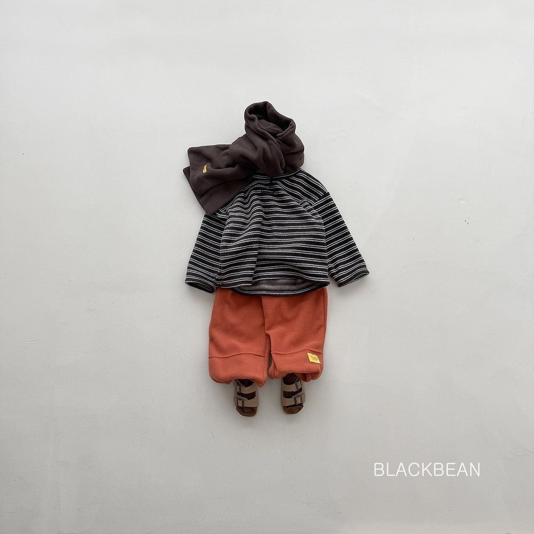 [BLACK BEAN] Crayon stripe bottleneck tops
