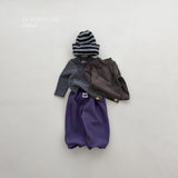 [BLACK BEAN] Stripe halfneck bebe tee