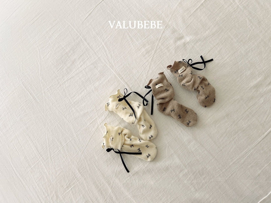 [valubebe] Crown ribbon mellow socks