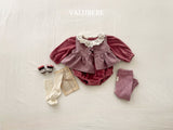 [valubebe] Embroidered velor suit