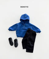 [BONITO] Round placket hood tee