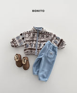 [BONITO] Nordic zip-up jumper
