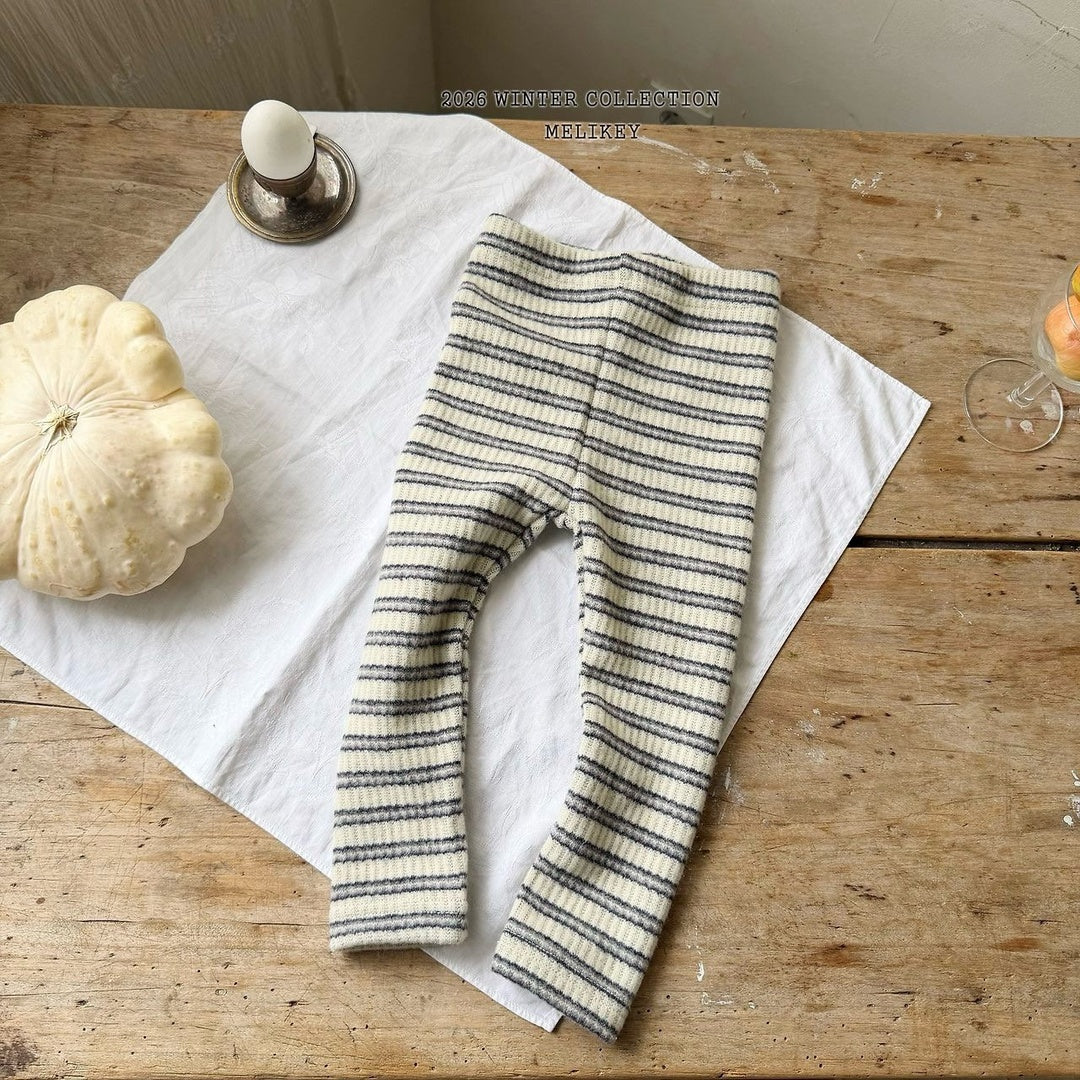 [Melikey] Rudolf stripe leggings