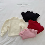 [Melikey] Knit rib puff tee
