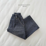 [Melikey] Twill velvet denim pants