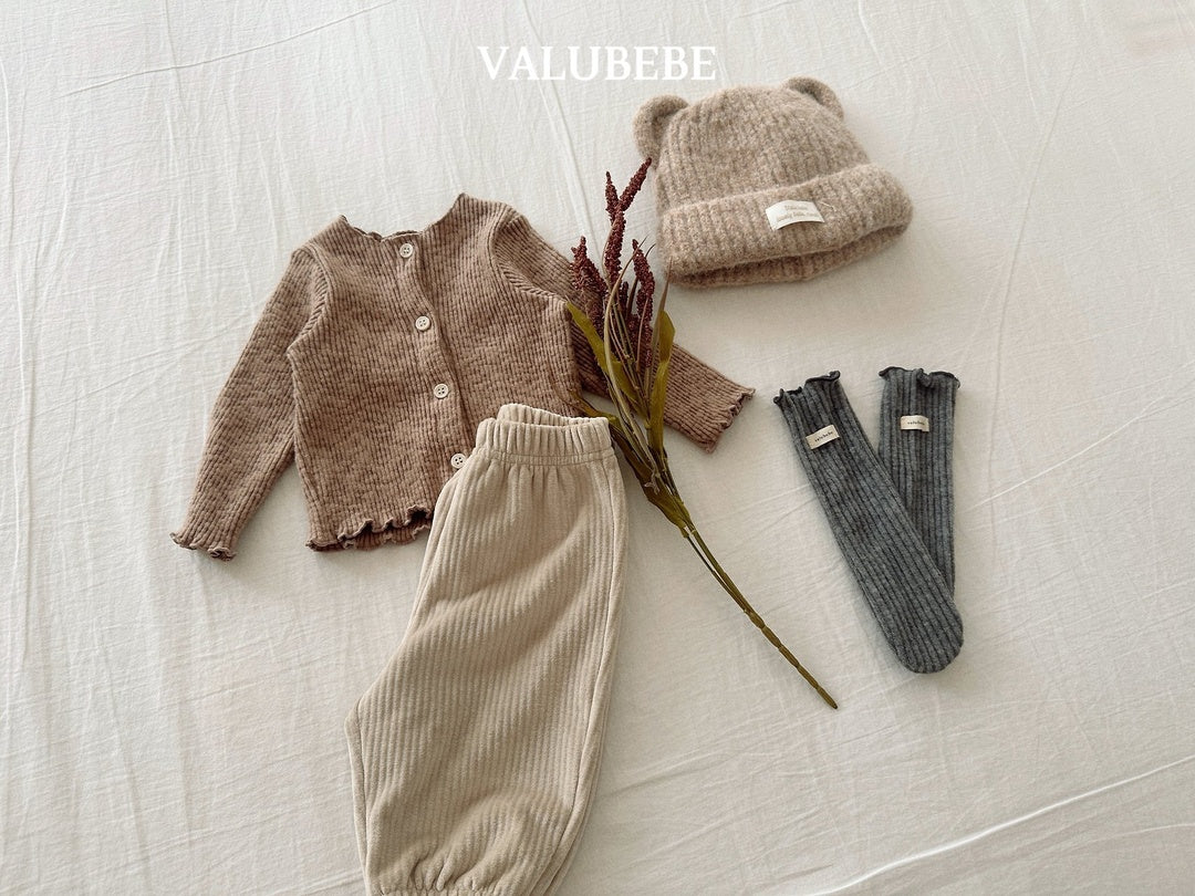 [valubebe] Mellow rib cardigan