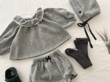 [valubebe] Herringbone frill pumpkin pants