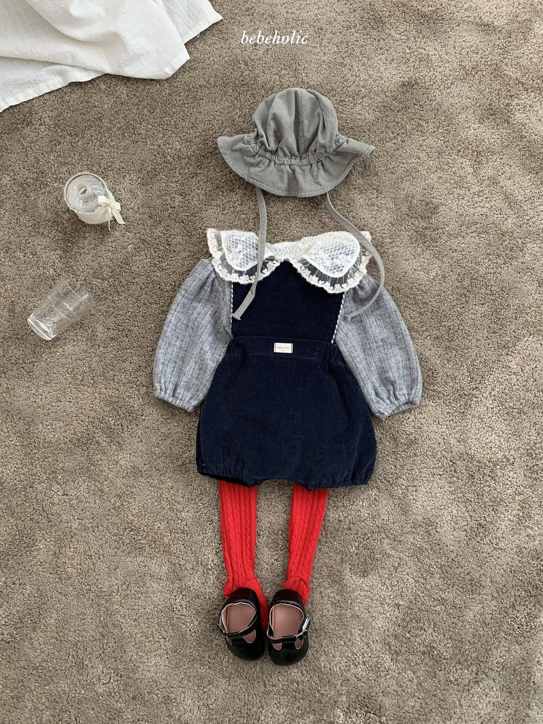 [bebeholic] Pony suspender rompers