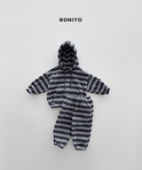 [BONITO] Stripe fleece jogger pants