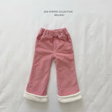 [Melikey] Corduroy heart flare pants