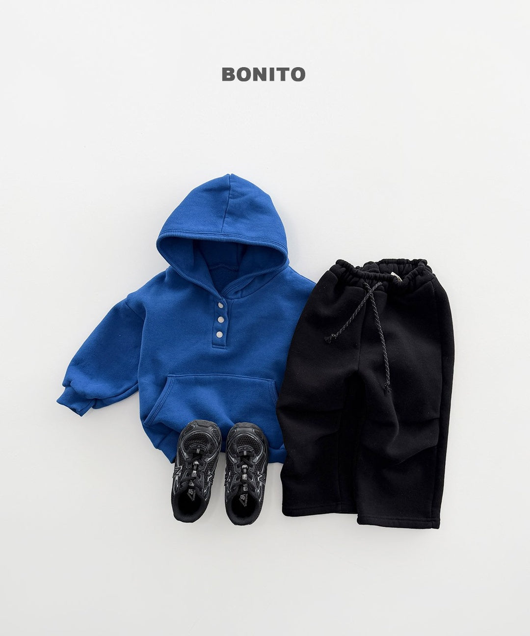 [BONITO] Round placket hood tee