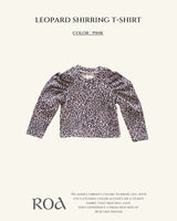 [ROA] Leopard shirring tee