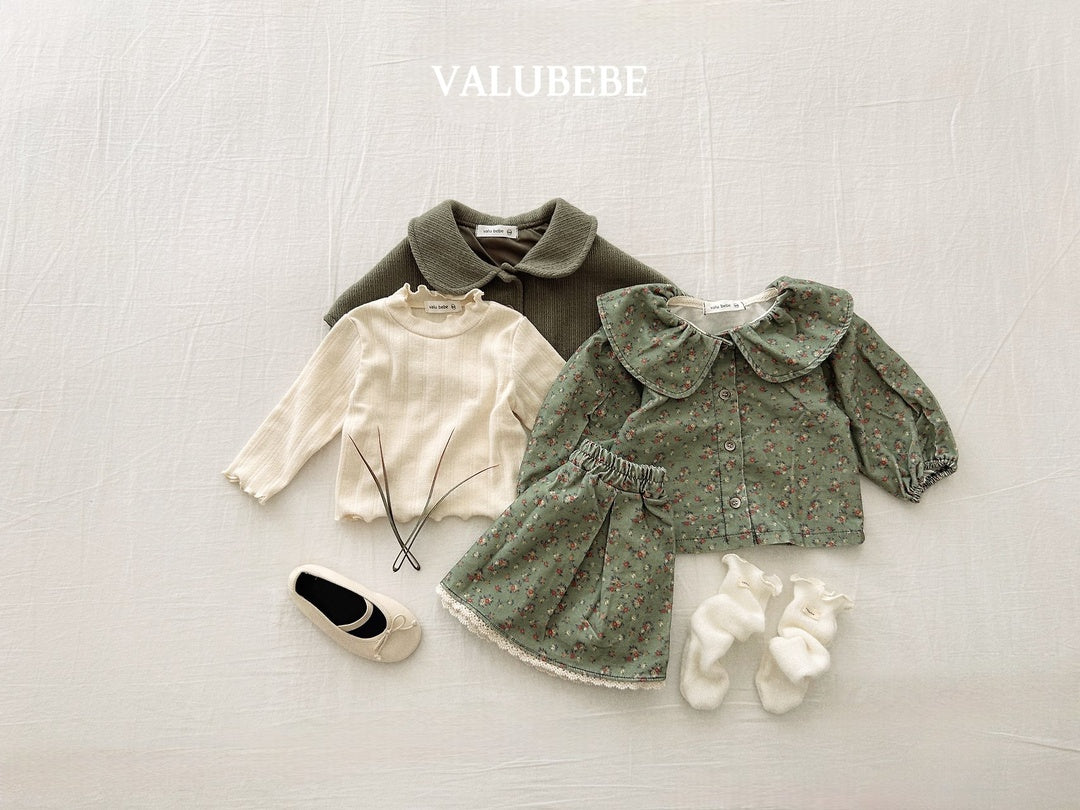 [valubebe] Garnet flower blouse