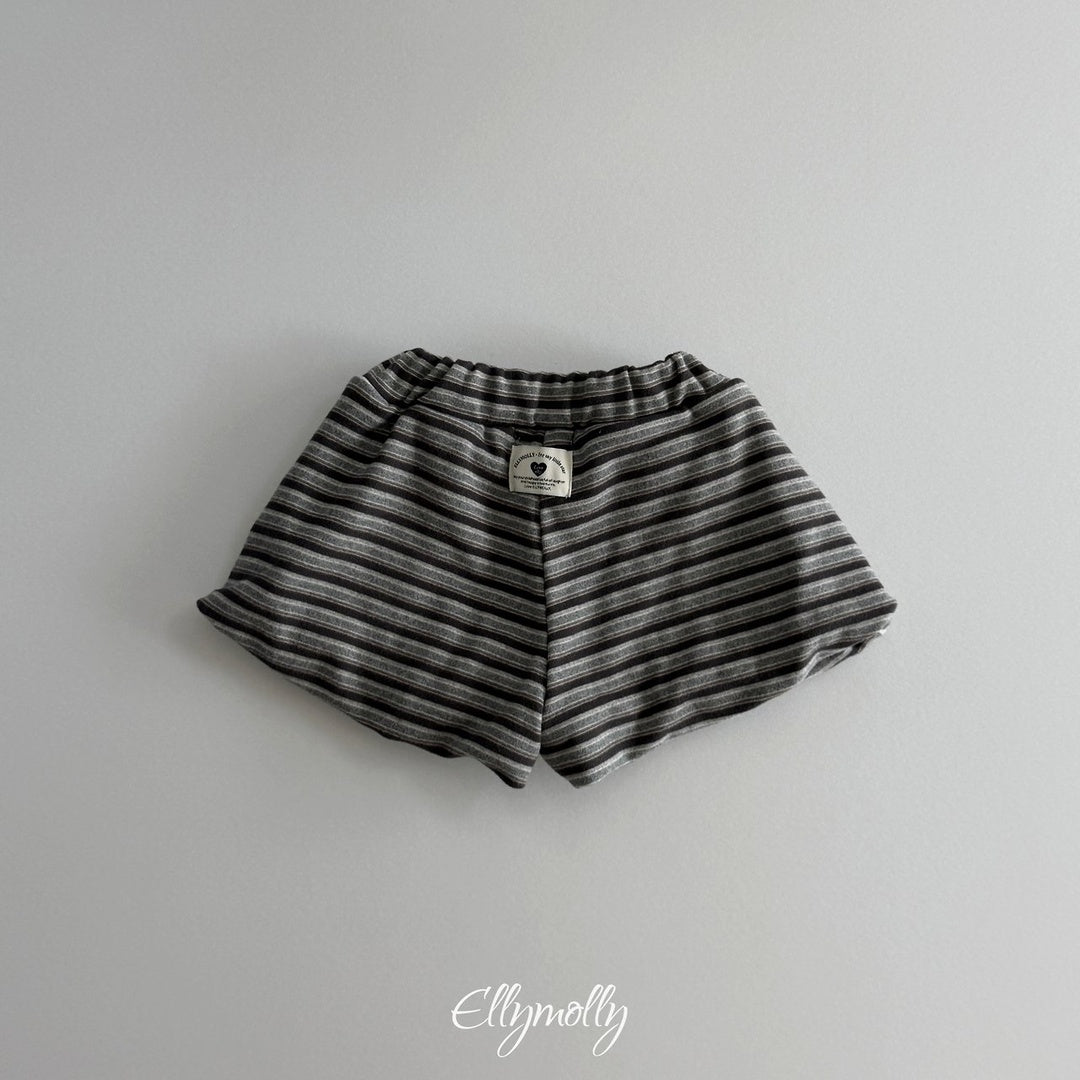 [ELLY MOLLY] Latte stripe balloon shorts