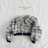 [Melikey] Wool check sailor jacket