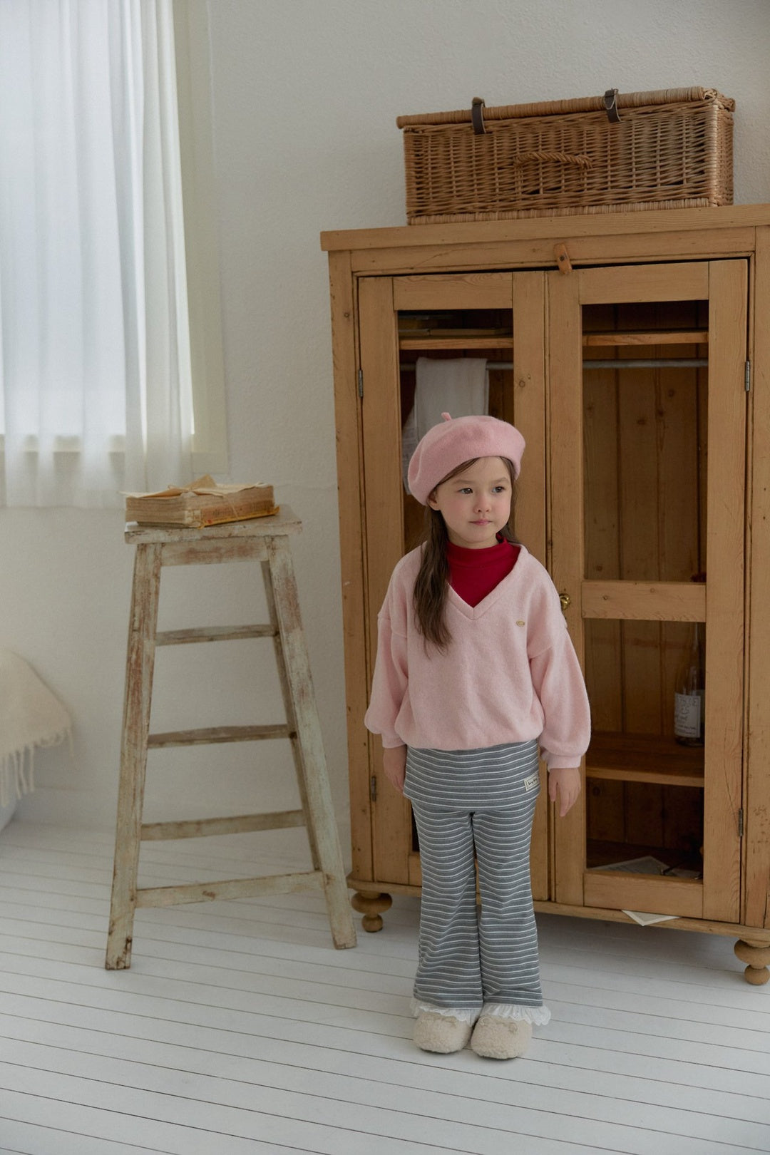 [berryberry] Cozy stripe skirt leggings