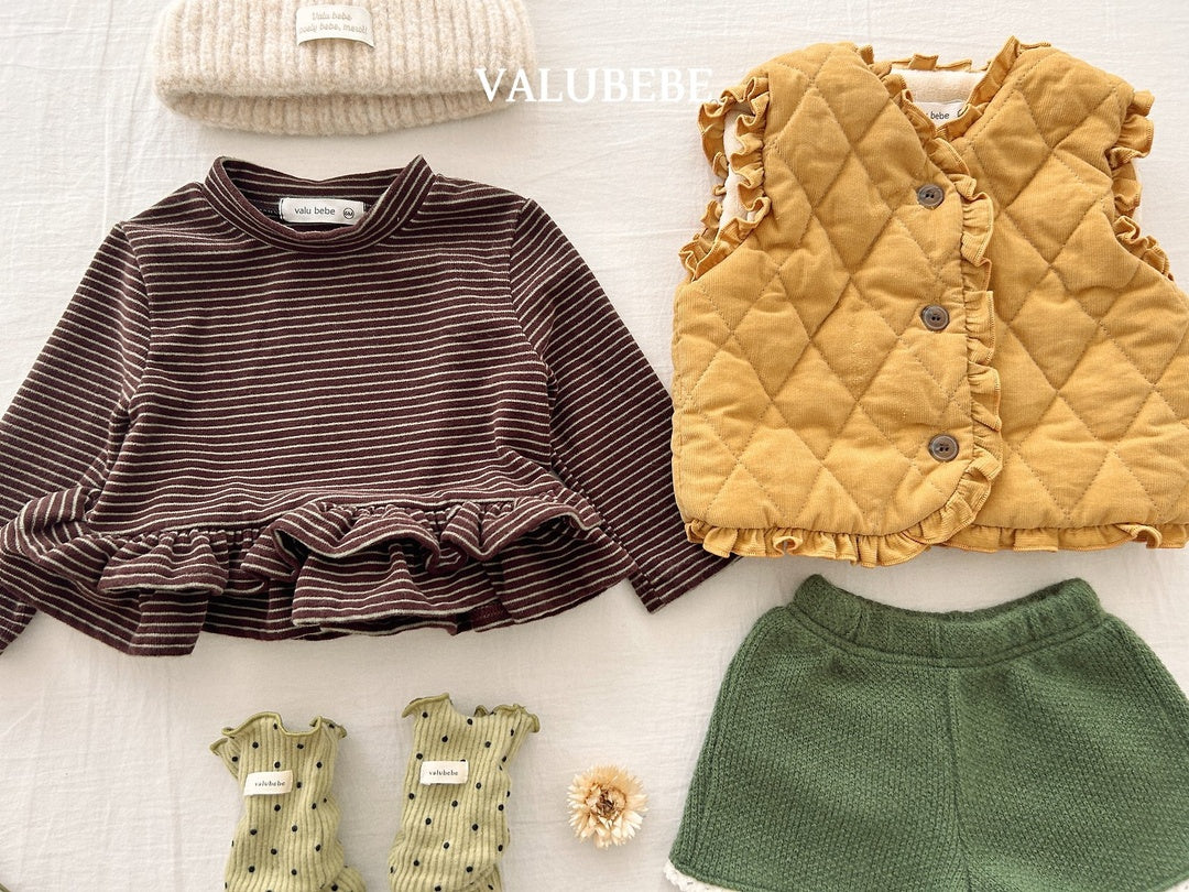[valubebe] Frill padded vest