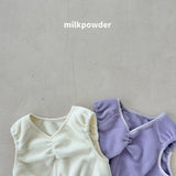 [milk powder] Fleece lace vest