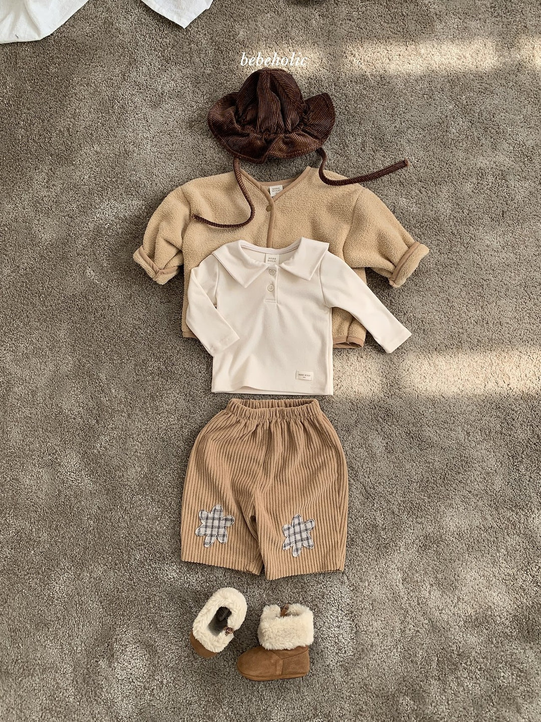 [bebeholic] Patch corduroy pants