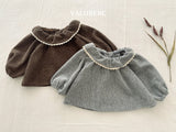 [valubebe] Herringbone frill blouse