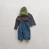 [BLACK BEAN] Stripe halfneck bebe tee