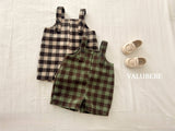 [valubebe] Almond check overalls