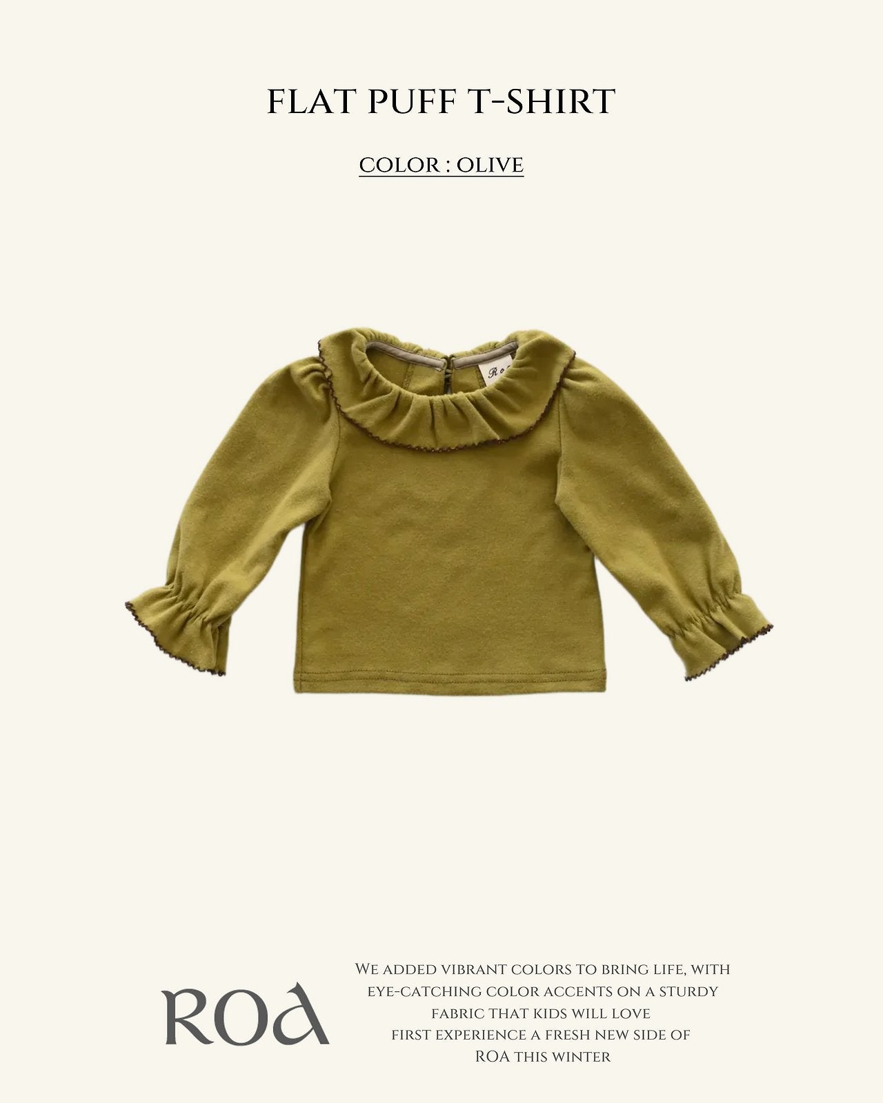 [ROA] Flat puff collar tops