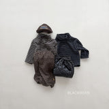 [BLACK BEAN] Crayon stripe bottleneck tops