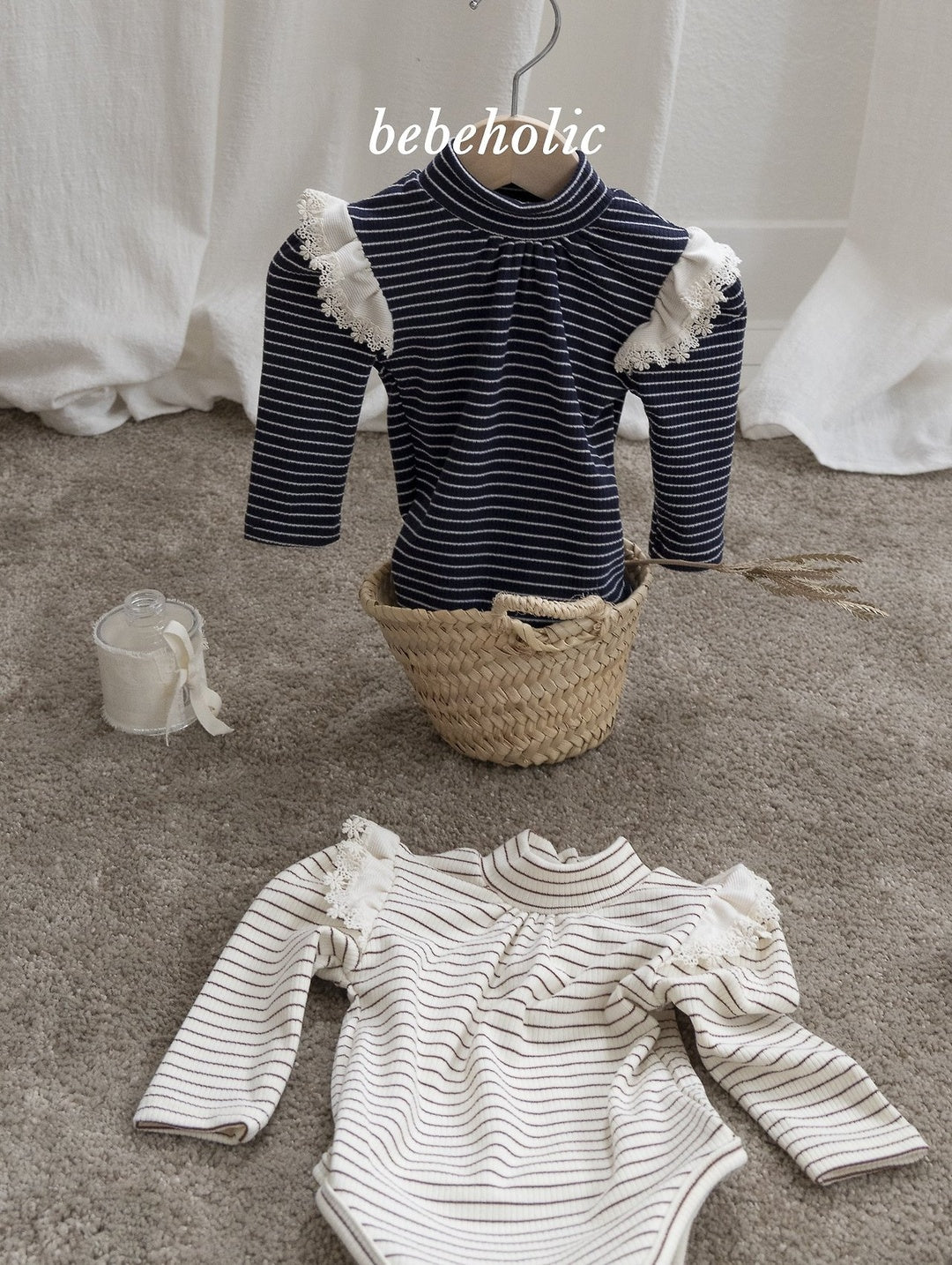 [bebeholic] Ronny stripe wing rompers