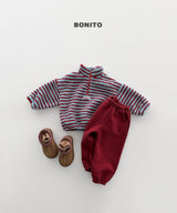 [BONITO] Boa stripe half zip