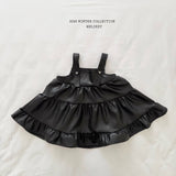 [Melikey] Chic leather cancan one-piece