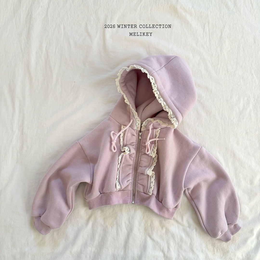 [Melikey] Juju frill hood zip-up