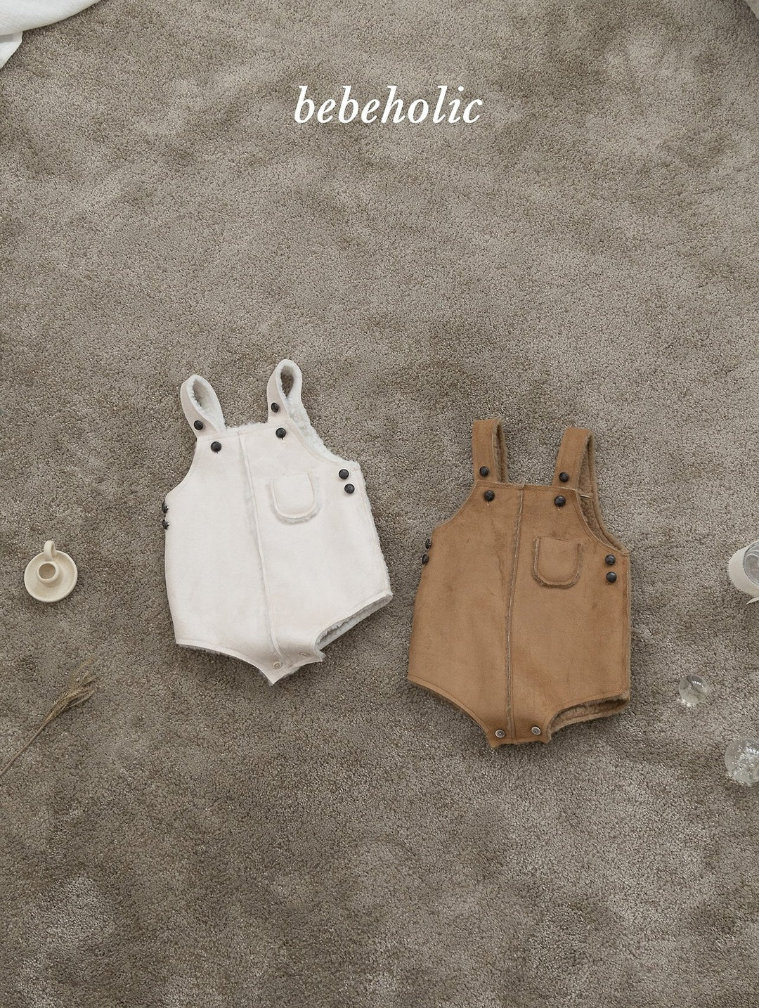 [bebeholic] Moose suspender rompers