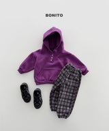 [BONITO] Check fleece jogger pants