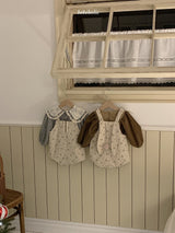 [bebeholic] Tiny rabbit suspender rompers