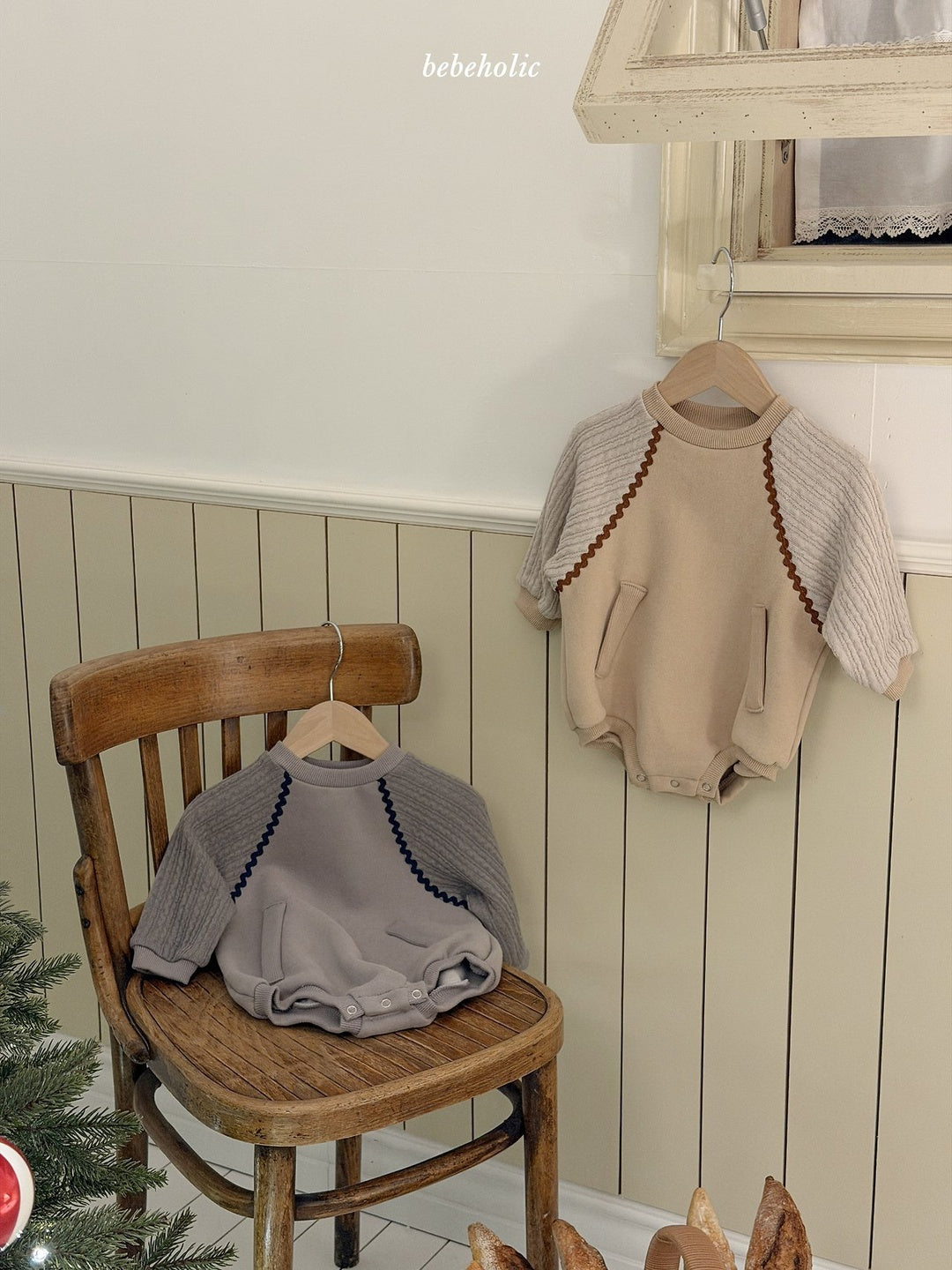 [bebeholic] Scotch raglan rompers