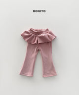 [BONITO] Velvet frill flare pants