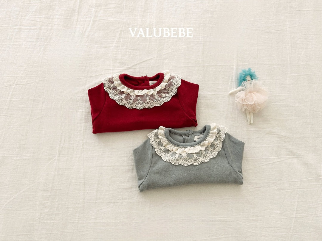 [valubebe] Lace cancan frill tee